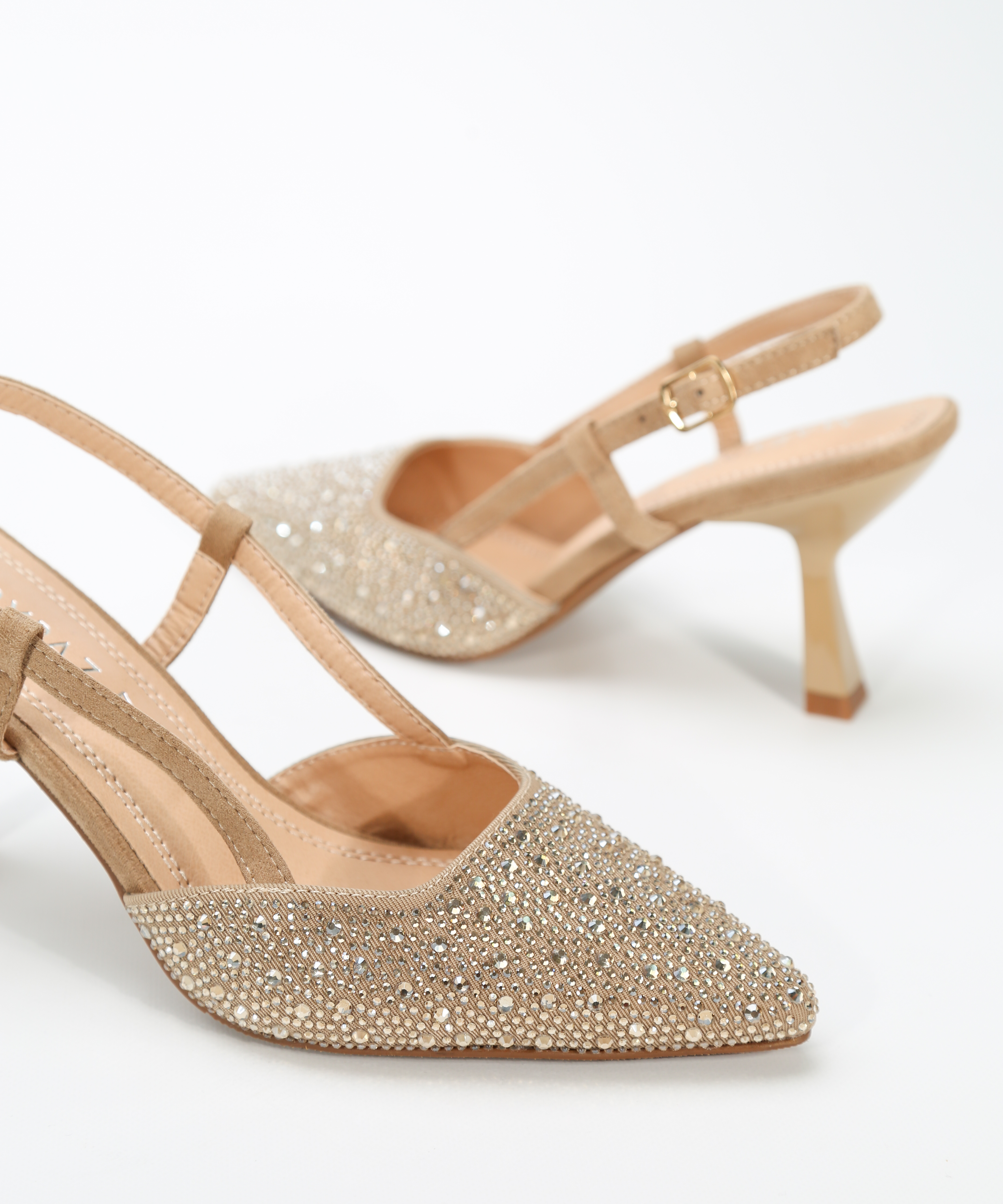 Zapatos tacón destalonados strass image number null